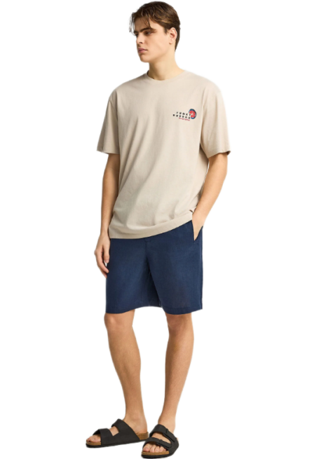 Funky Buddha ανδρική λινή chino βερμούδα FBM013-009-03