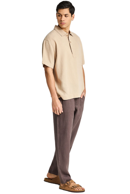 Funky Buddha ανδρικό comfort fit λινό chino παντελόνι FBM013-011-02