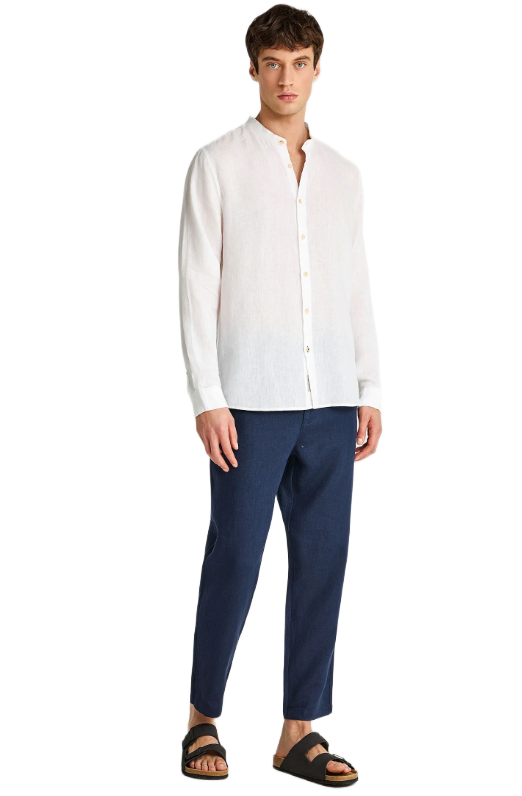 Funky Buddha ανδρικό comfort fit λινό chino παντελόνι FBM013-011-02