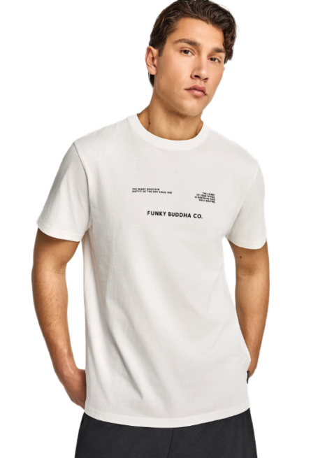 Funky Buddha ανδρικό t-shirt με τύπωμα FBM013-033-04
