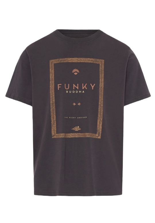 Funky Buddha ανδρικό t-shirt με τύπωμα FBM013-044-04