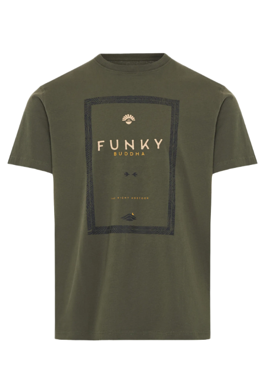 Funky Buddha ανδρικό t-shirt με τύπωμα FBM013-044-04