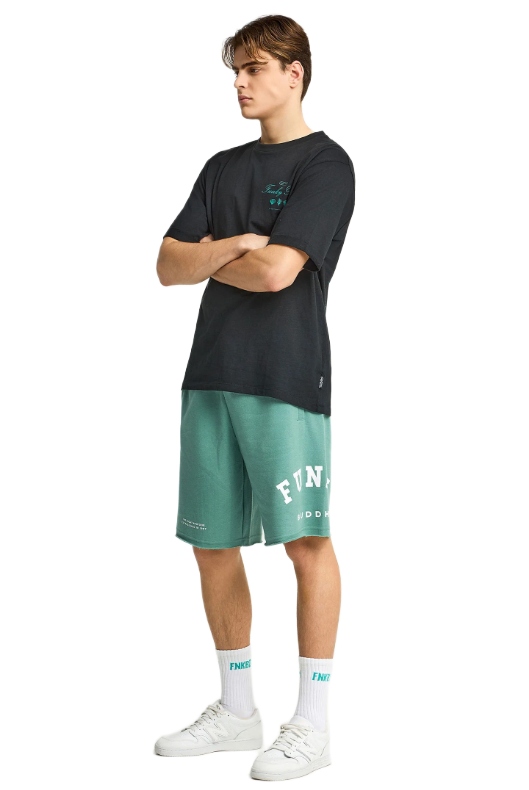 Funky Buddha ανδρική βερμούδα αθλητική με τυπωμένο logo FBM013-051-03