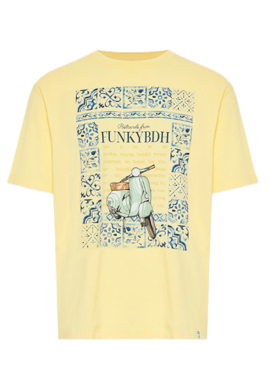 Funky Buddha ανδρικό t-shirt με τύπωμα FBM013-063-04