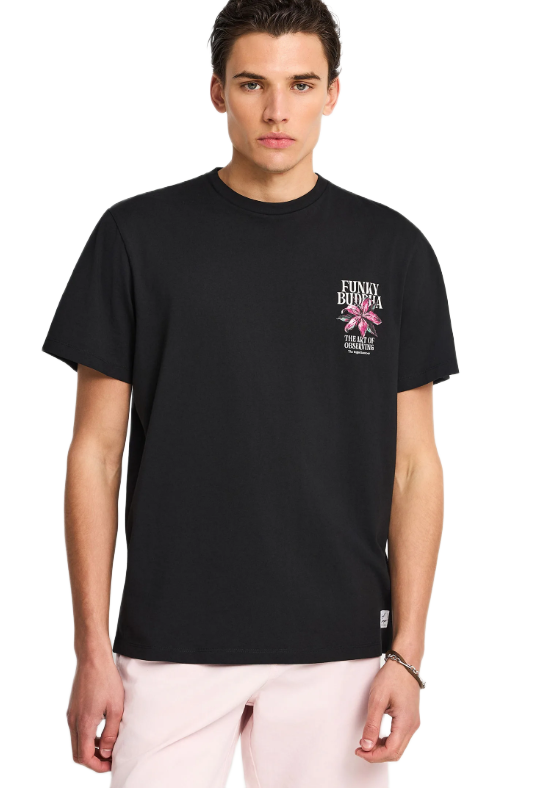 Funky Buddha ανδρικό t-shirt με τύπωμα FBM013-075-04