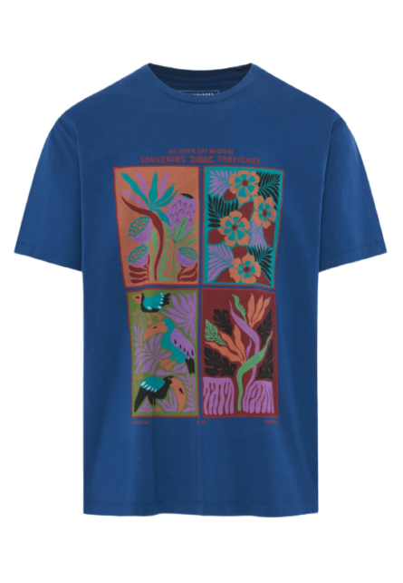 Funky Buddha ανδρικό t-shirt relaxed fit με τύπωμα FBM013-080-04