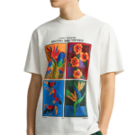 Funky Buddha ανδρικό t-shirt relaxed fit με τύπωμα FBM013-080-04