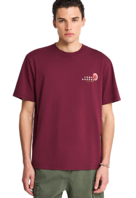 Funky Buddha ανδρικό t-shirt με τύπωμα FBM013-087-04