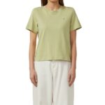 S'Oliver γυναικείο μονόχρωμο crop t-shirt κέντημα 2176221