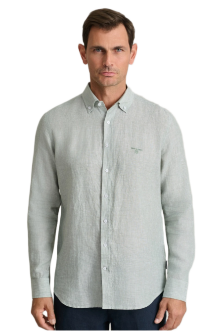 Navy&Green ανδρικό λινό πουκάμισο Comfort Fit 24NG.SF020/1B