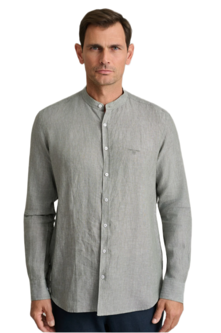 Navy&Green ανδρικό λινό πουκάμισο μάο Comfort Fit 24NG.SF020/MAO