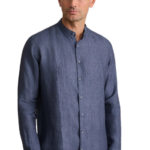 Navy&Green ανδρικό λινό πουκάμισο μάο Comfort Fit 24NG.SF021/MAO