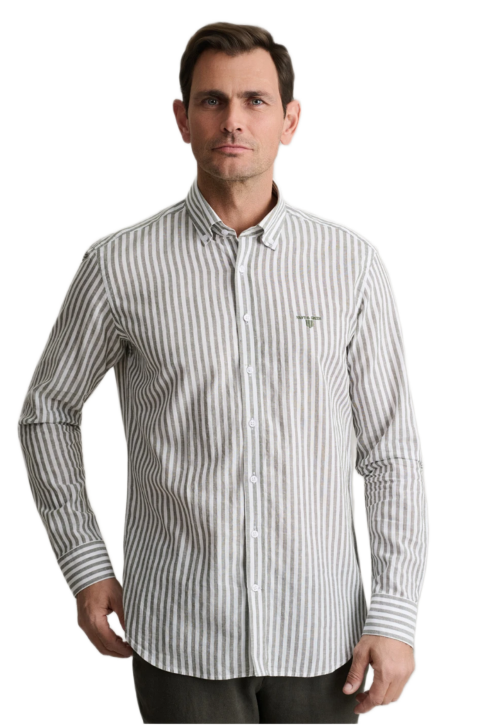 Navy&Green ανδρικό ριγέ πουκάμισο Comfort Fit 24NG.CA272/1B.1