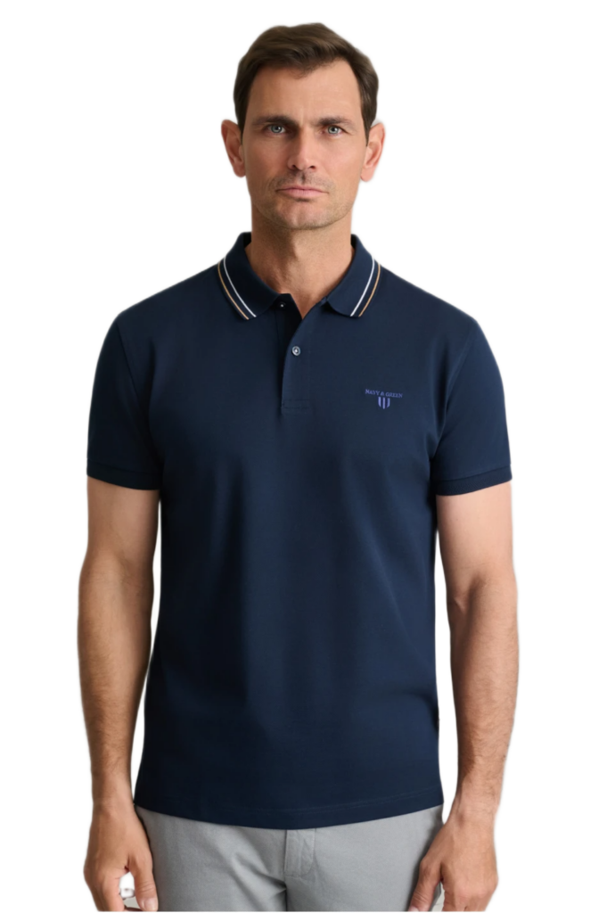 Navy&Green ανδρική κοντομάνικη polo μπλούζα 24TS.004/PL
