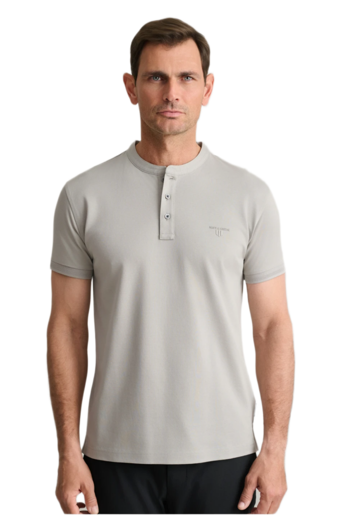 Navy&Green ανδρική κοντομάνικη μαό μπλούζα 24TS.005/YL/PB