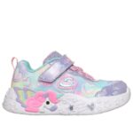 Skechers παιδικό αθλητικό παπούτσι μονόκερος και καρδούλες για μικρό κοριτσάκι 303064N_LVMT