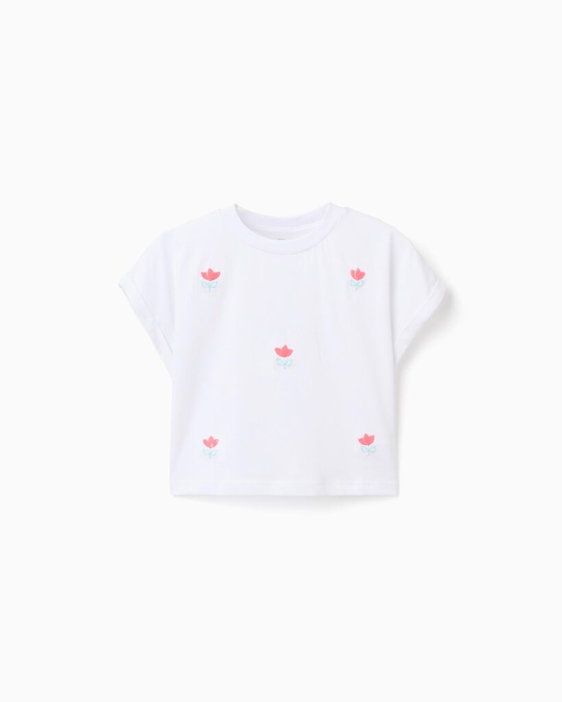 Zippy παιδικό t-shirt για κορίτσι με λουλούδια ZKGAP0303_26029