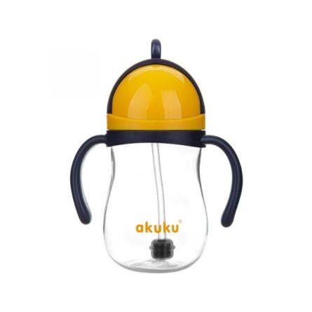 Akuku Ποτηράκι με Καλαμάκι και Βαρίδι (Naby Blue/Yellow) A0165