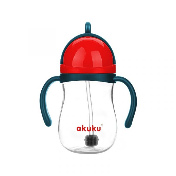 Akuku Ποτηράκι με Καλαμάκι και Βαρίδι (Blue/Red) A0164