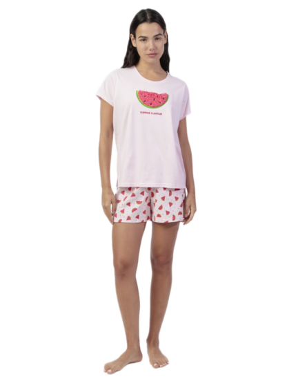 Admas Watermelon B σετ γυναικεία πυτζάμα κοντομάνικη με σορτς ADM-64081-126
