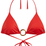 Tommy Hilfiger Tortoiseshell Ring Slim Triangle Bikini Top γυναικείο μπικίνι τοπ UW0UW06387