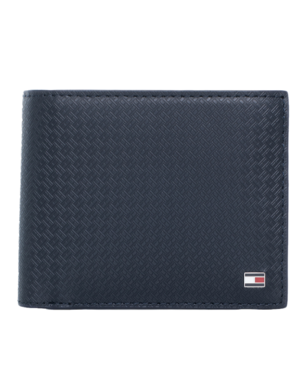 Tommy Hilfiger Embossed Flag Leather Card And Coin Wallet ανδρικό πορτοφόλι AM0AM14242