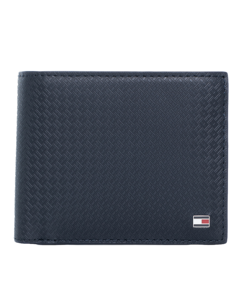 Tommy Hilfiger Embossed Flag Leather Card And Coin Wallet ανδρικό πορτοφόλι AM0AM14242