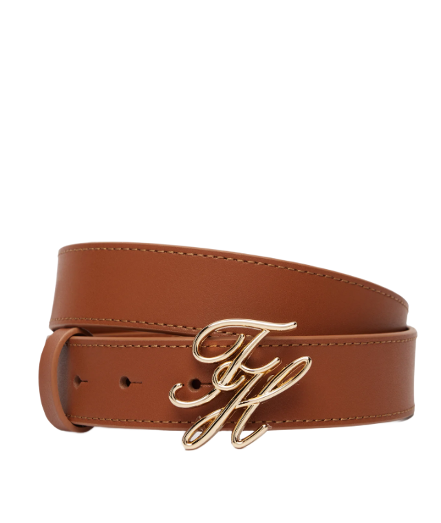 Tommy Hilfiger Logo Plaque Buckle Leather Belt γυναικεία ζώνη AW0AW18568