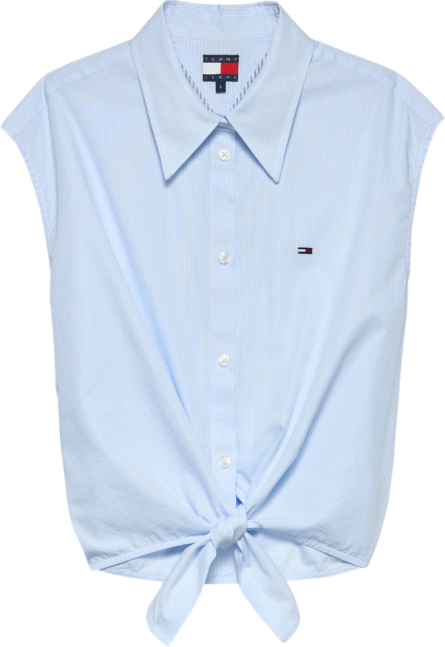 Tommy Hilfiger Relaxed Fit Sleeveless Tie Front Shirt γυναικείο αμάνικο πουκάμισο DW0DW22212