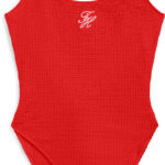 Tommy Hilfiger Crinkle Logo Embroidery Scoop Back Swimsuit γυναικείο μπικίνι τοπ UW0UW06522