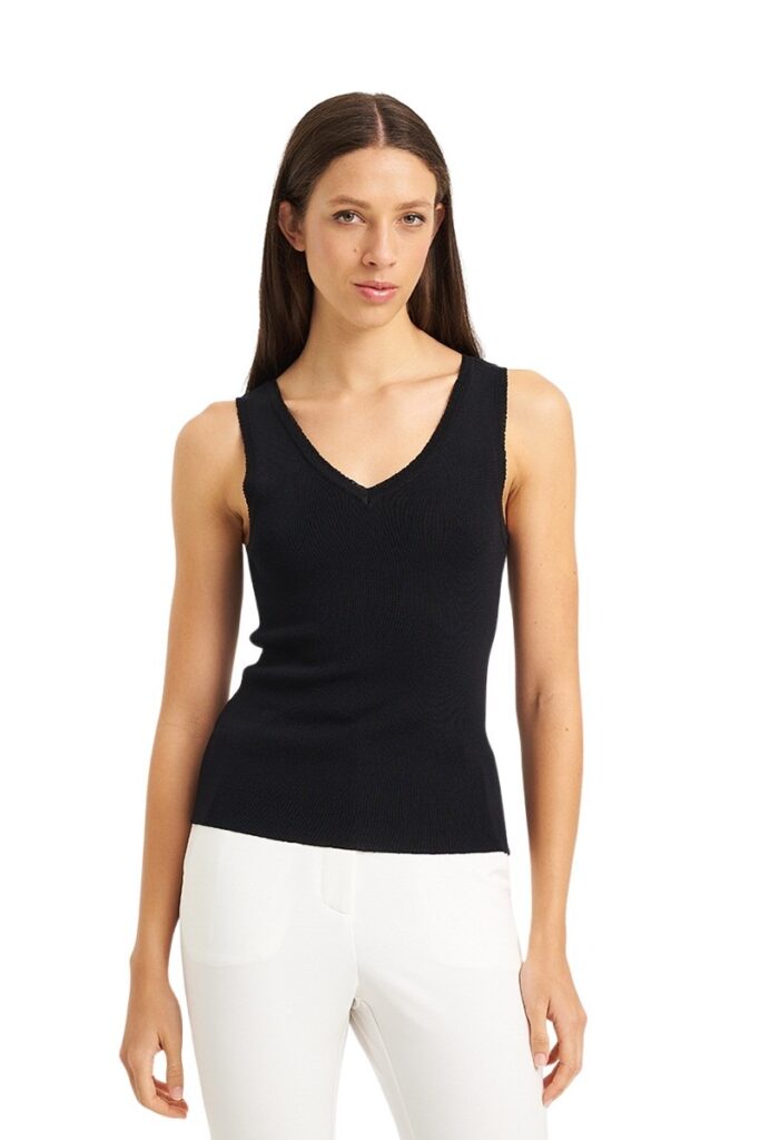 Mind Matter Domna Knit Top γυναικείο τοπ με V λαιμόκοψη MML26-01-09-002