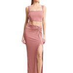 Mind Matter Hyndria Skirt γυναικεία φούστα ντραπέ με σκίσιμο MML26-01-02-011