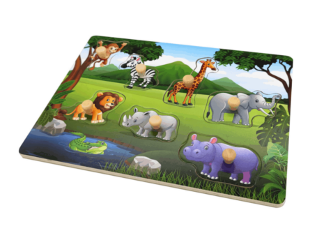 Remoundo Puzzle Σφηνώματα Άγρια Ζώα 7τμχ Ξ.080.881