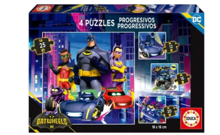 Remoundo Educa Progressive Puzzle Batwheels 12-16-20-25 Π.020.105