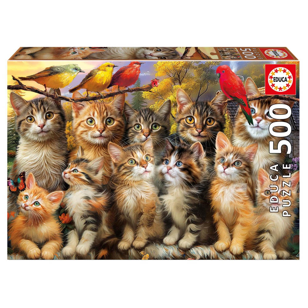 Remoundo Educa Puzzle 500 Kittens and Birds Π.020.241