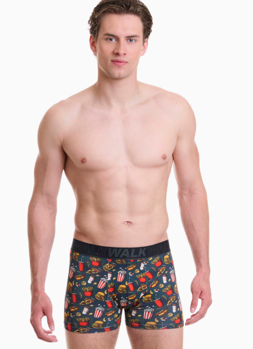 Walk ανδρικό boxer με σχέδιο (fast food) W1754-14 Walk ανδρικό boxer με σχέδιο (fast food) W1754-14