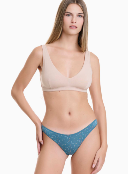 Walk γυναικείο σετ 2τμχ σλιπ RIO bamboo με σχέδια W2018-43