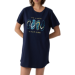 Minerva γυναικείο boyfriend t-shirt φόρεμα με τύπωμα 90-53246-200
