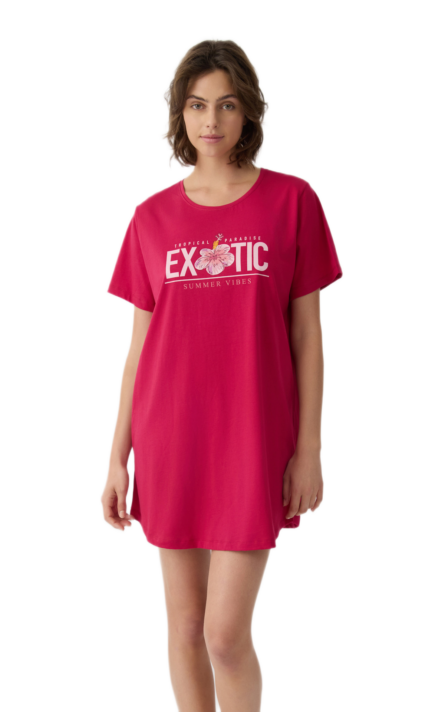 Minerva γυναικείο boyfriend t-shirt φόρεμα με τύπωμα 90-53246-519