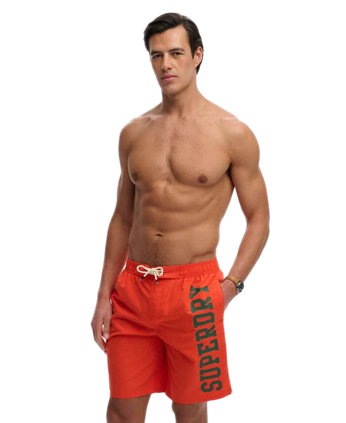Superdry ανδρικό μαγιό βερμούδα λογότυπο M3010268A Superdry ανδρικό μαγιό βερμούδα λογότυπο M3010268A