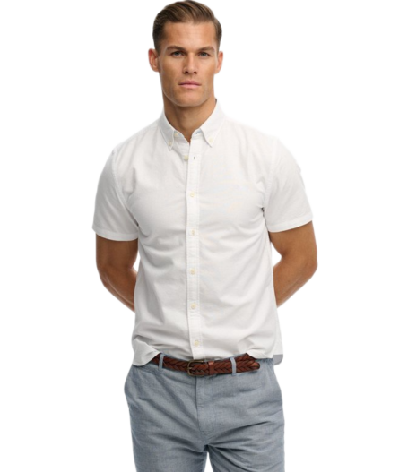 Superdry Preppy Oxford Short Sleeve ανδρικό πουκάμισο κοντομάνικο M4011101A