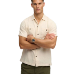 Superdry The Merchant Store - Textured ανδρικό κοντομάνικο πουκάμισο M4011123A