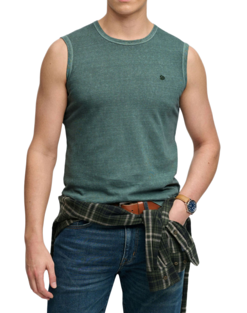 Superdry Ovin Classic Linen Tank ανδρική αμάνικη μπλούζα M6010954A