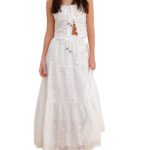 Attrattivo γυναικεία φούστα μάξι broderie 9923180