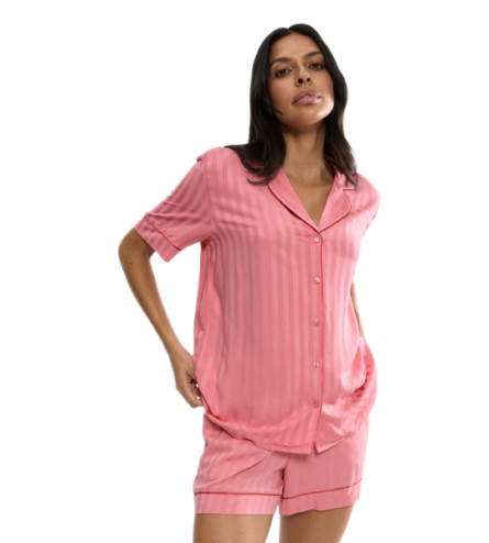 Triumph Amourette Jacquard Boyfriend Shirt γυναικείο πουκάμισο πυτζάμας 10227193