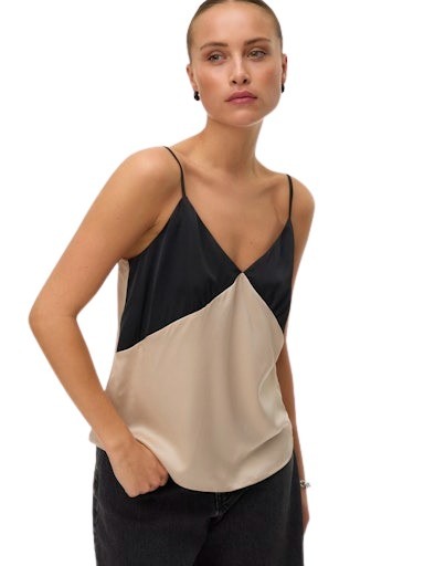 Vero Moda γυναικείο δίχρωμο τοπ με τιράντες 10341487