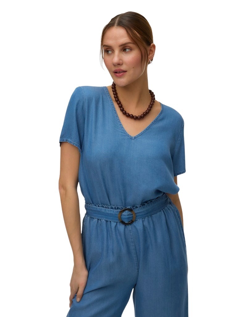 Vero Moda γυναικείο κοντομάνικο tencel τοπ 10341665