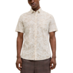 Jack & Jones ανδρικό κοντομάνικο εμπριμέ πουκάμισο 12297586