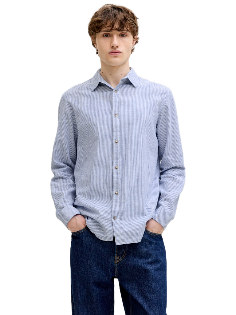 Jack & Jones ανδρικό μακρυμάνικο λινό πουκάμισο 12289174