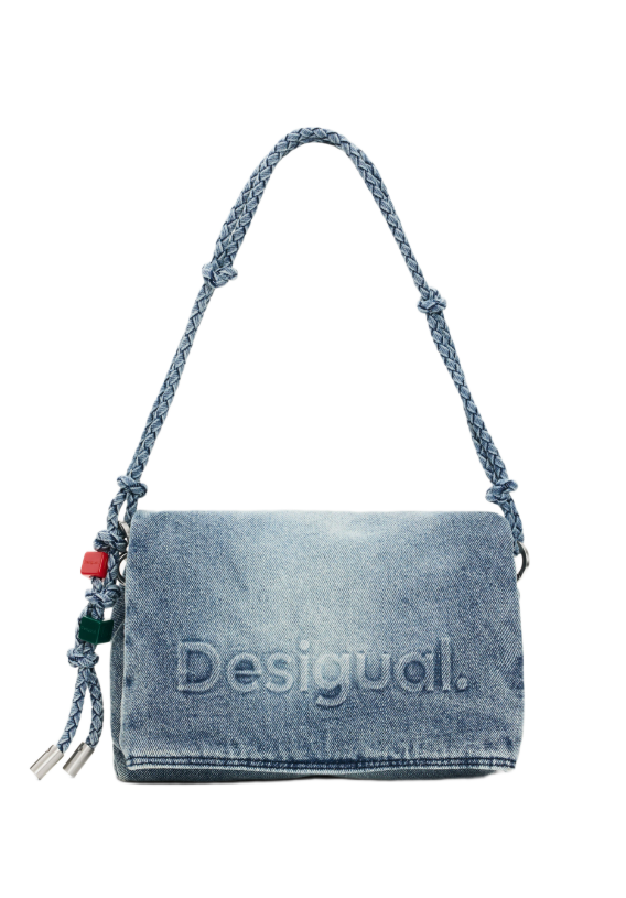 Desigual γυναικεία μεσαία τζιν τσάντα με charms 26SAXD28